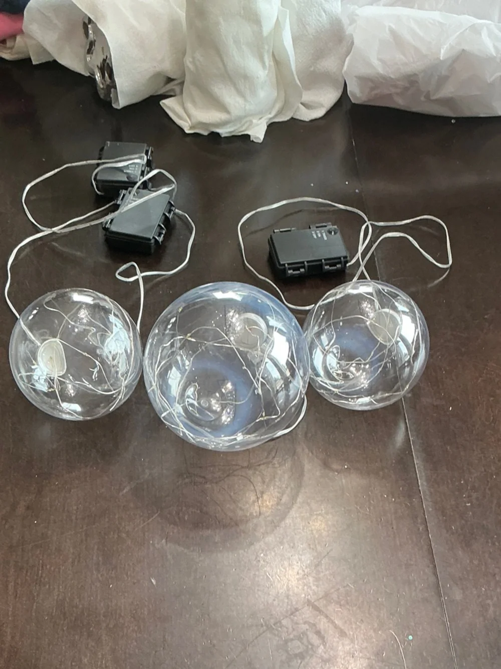 Clear Glass Globe String Lights with Warm White LEDs
